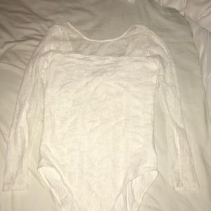Lace white body suit